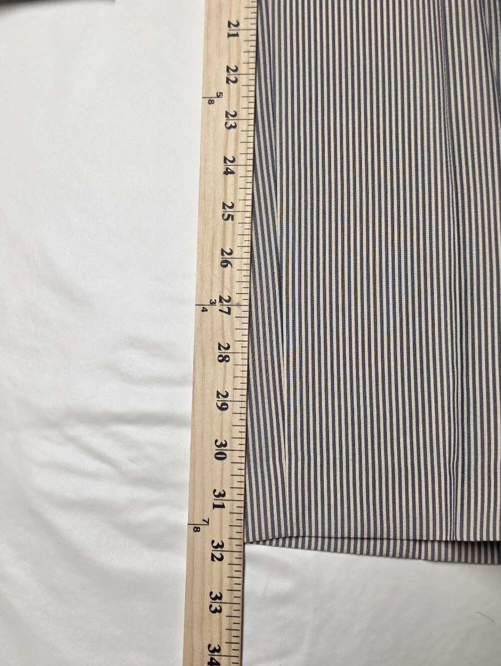 Lauren Ralph Lauren Seersucker Suit Mens 38R 32x32 Navy Cream Stripe 2Pc